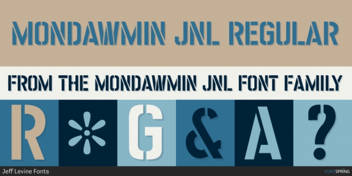 Mondawmin JNL font preview