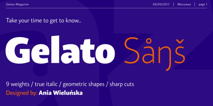 Gelato Sans font preview