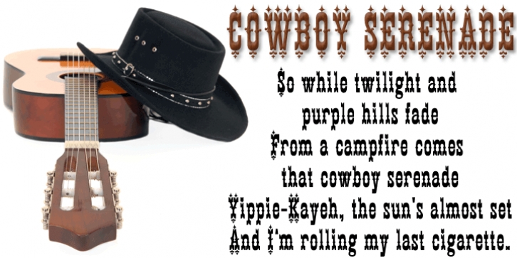 Cowboy Serenade font preview