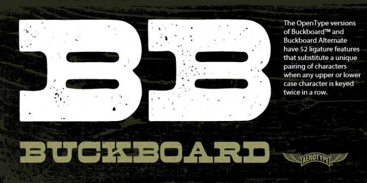 Buckboard Pro font preview