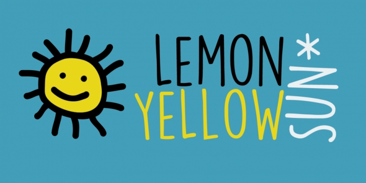 Lemon Yellow Sun font preview