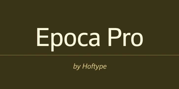 Epoca Pro font preview