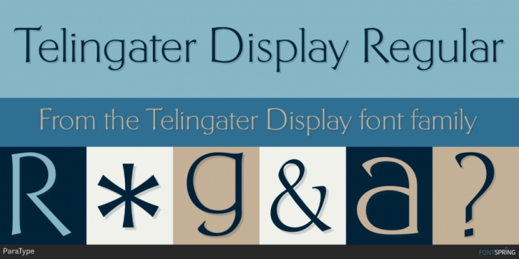 Telingater Display font preview