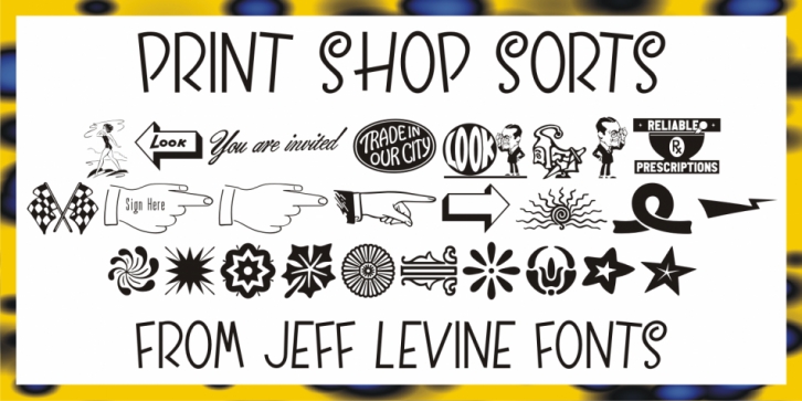 Print Shop Sorts JNL font preview