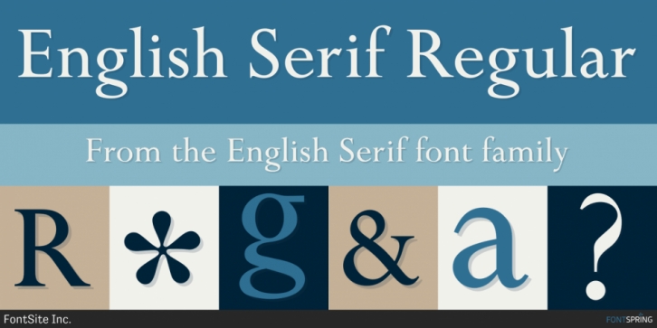 English Serif font preview