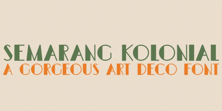 Semarang Kolonial font preview