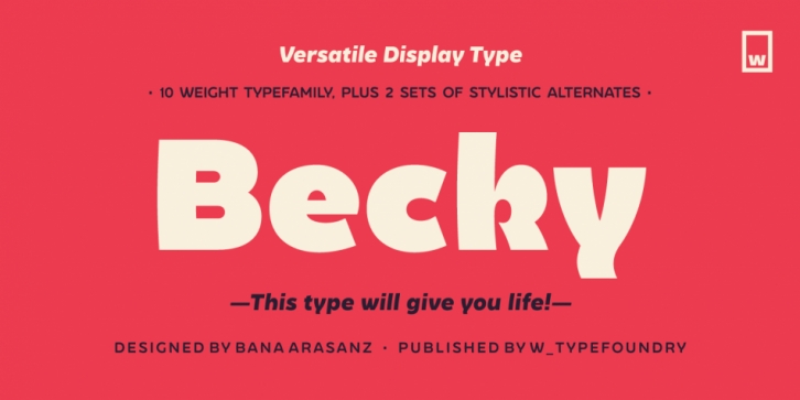 Becky font preview