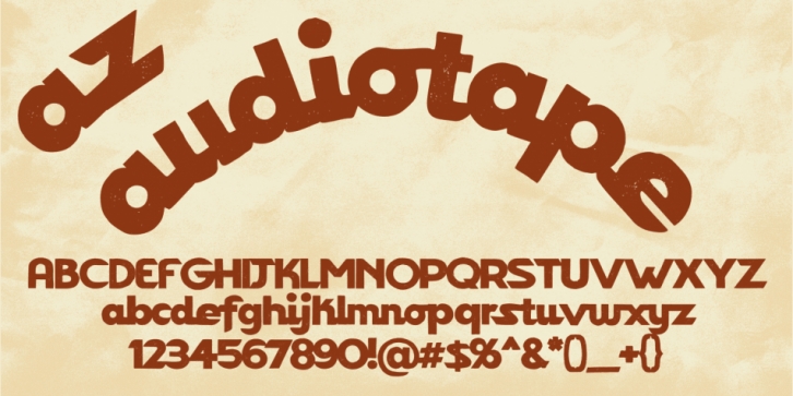 AZ Audiotape font preview