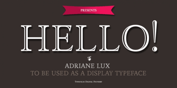 Adriane Lux font preview