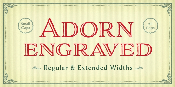 Adorn Engraved Expanded font preview