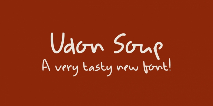 Udon Soup font preview