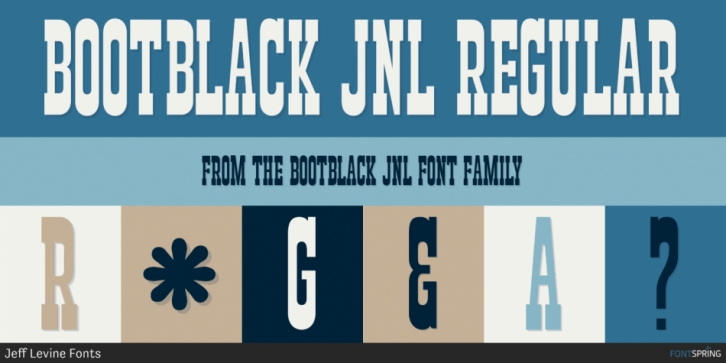 Bootblack JNL font preview