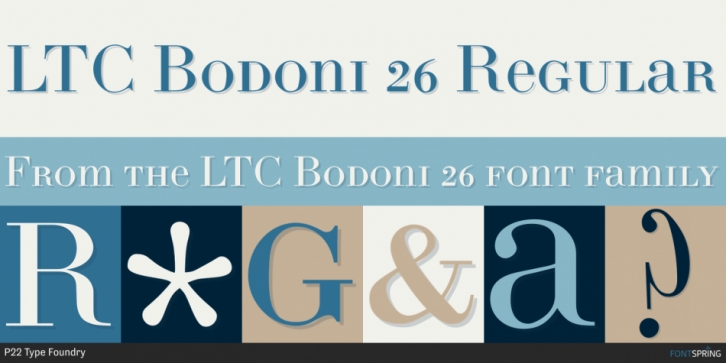LTC Bodoni 26 font preview