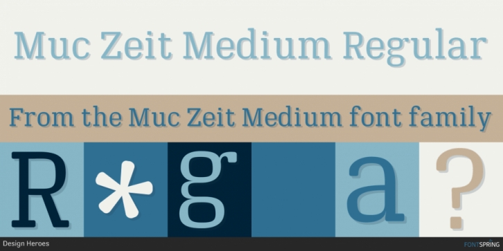 Muc Zeit Medium font preview