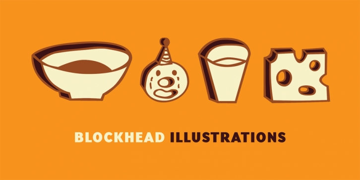 Blockhead Illustrations font preview