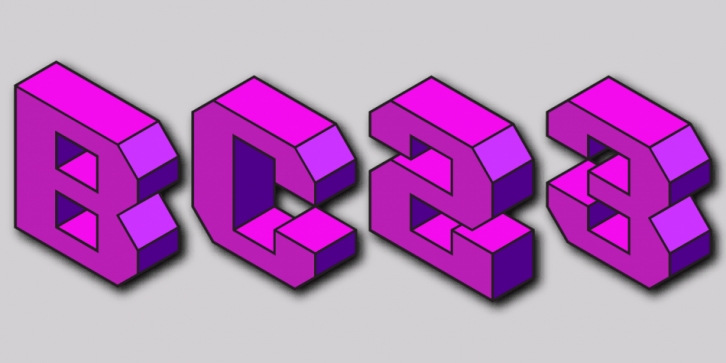 Isometric font preview