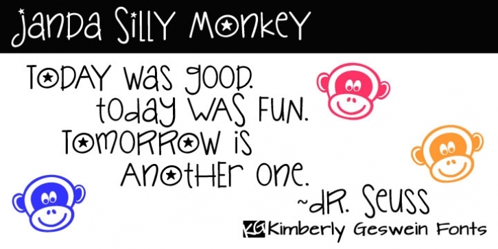 Janda Silly Monkey font preview