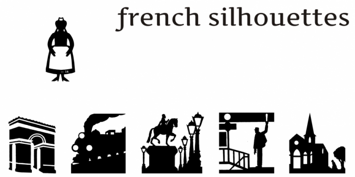 French Silhouettes font preview