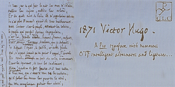 1871 Victor Hugo font preview