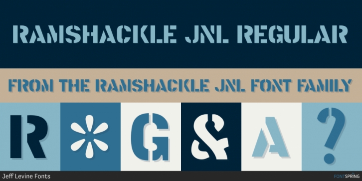 Ramshackle JNL font preview