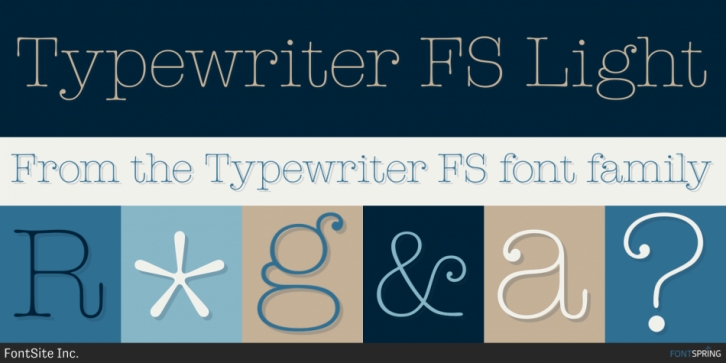 Typewriter FS font preview