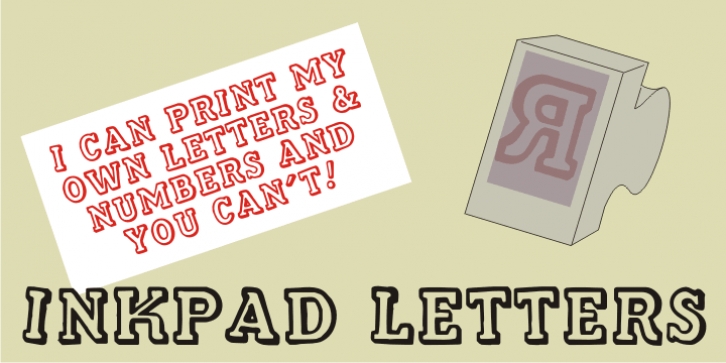 Inkpad LettersJNL font preview