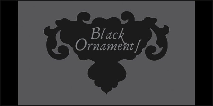 Black Ornaments Four font preview