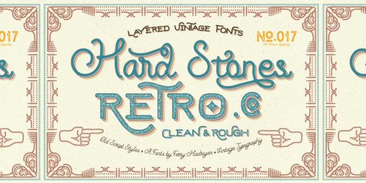 Hard Stones font preview