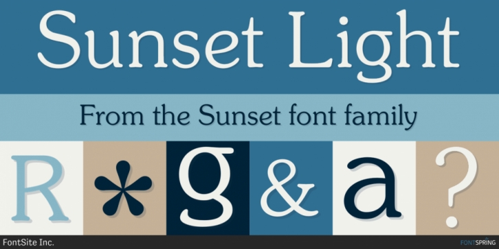 Sunset font preview