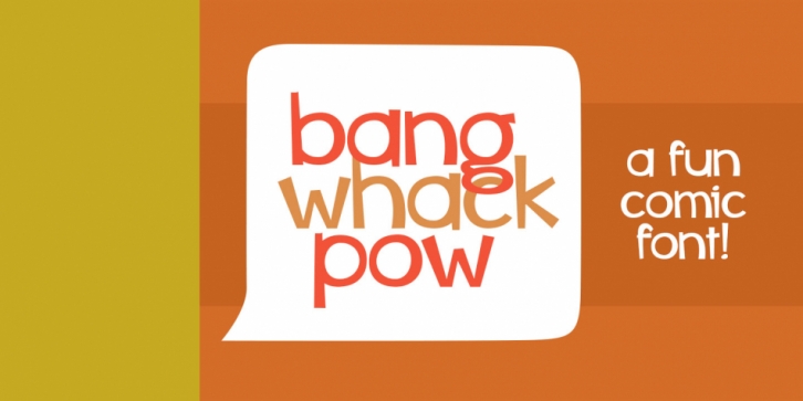 Bang Whack Pow font preview