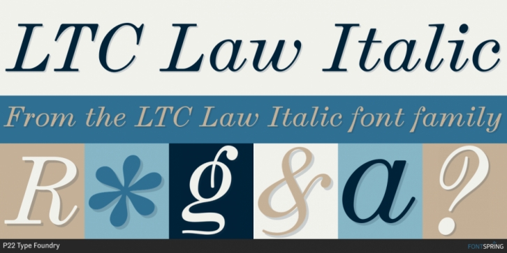 LTC Law Italic font preview