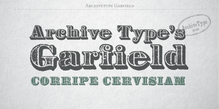 Archive Garfield font preview