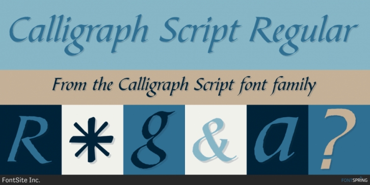 Calligraph Script font preview