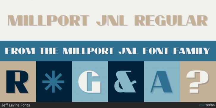Millport JNL font preview