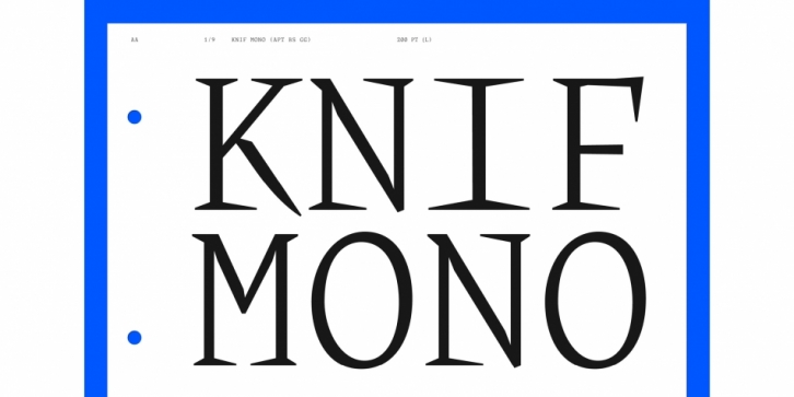 Knif Mono font preview