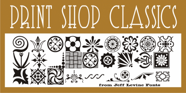 Print Shop Classics JNL font preview