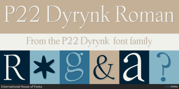 P22 Dyrynk font preview