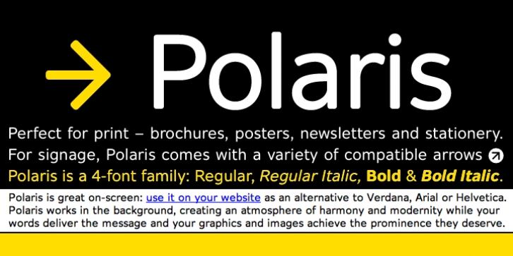Polaris font preview