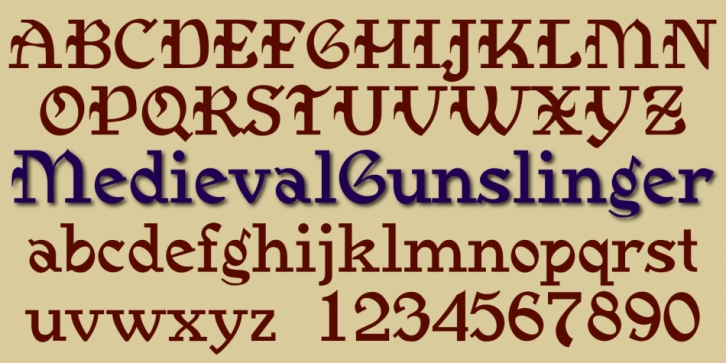 MedievalGunslinger font preview