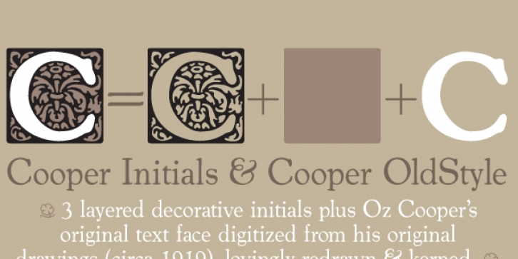 Cooper Initials font preview