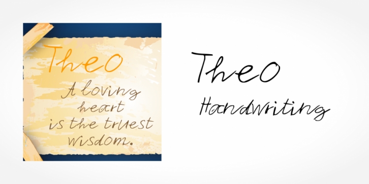 Theo Handwriting font preview