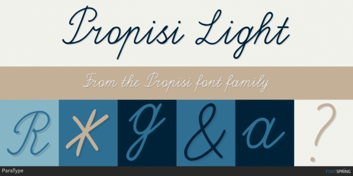 Propisi font preview