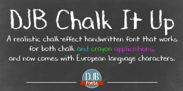 DJB Chalk It Up font preview