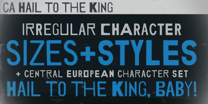 CA Hail to the King Regular font preview