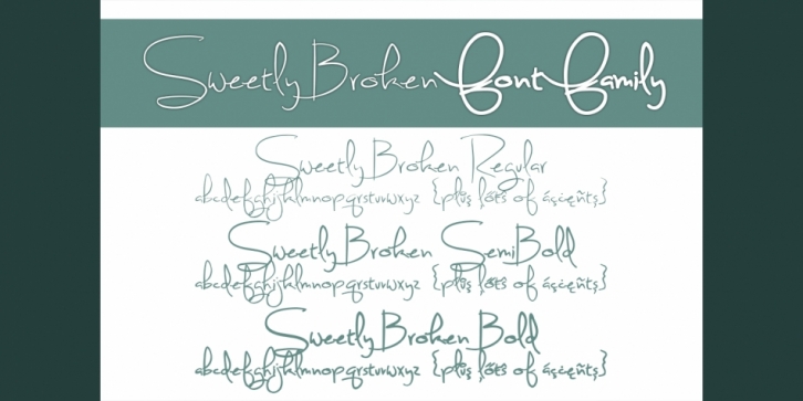 Sweetly Broken font preview