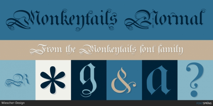 Monkeytails font preview