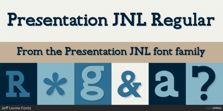 Presentation JNL font preview