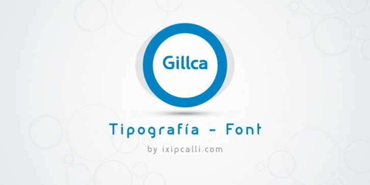 Gillca font preview