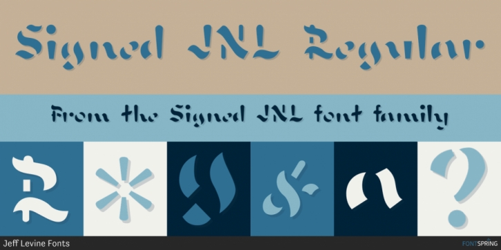 Signed JNL font preview