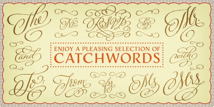 Adorn Catchwords font preview